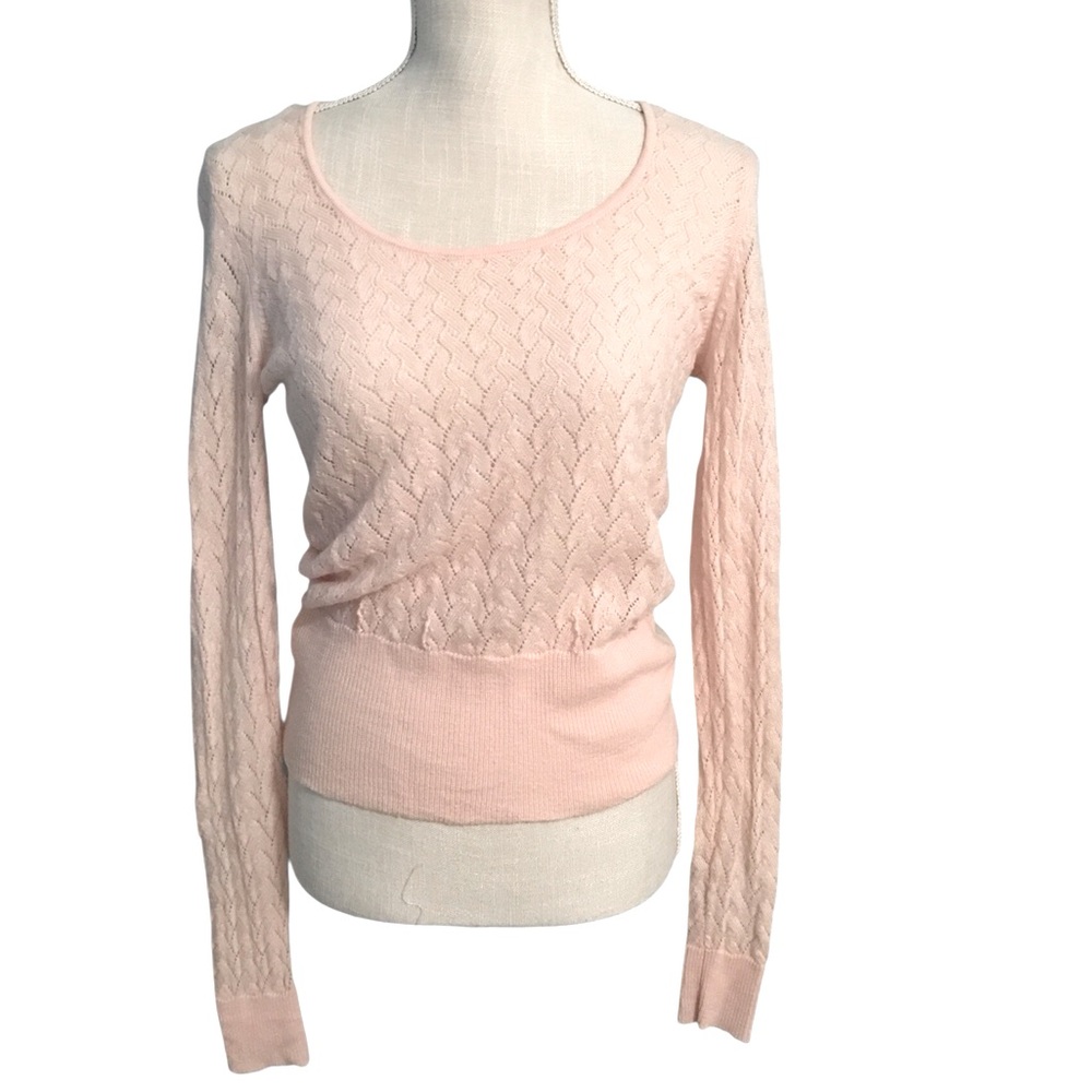 Ann Taylor Soft Pink Crew Neck Sweater